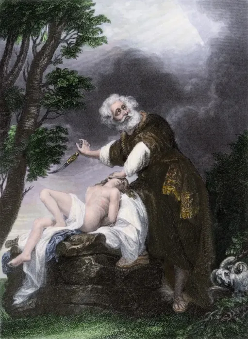 Framed Print : Abraham about to sacrifice his son