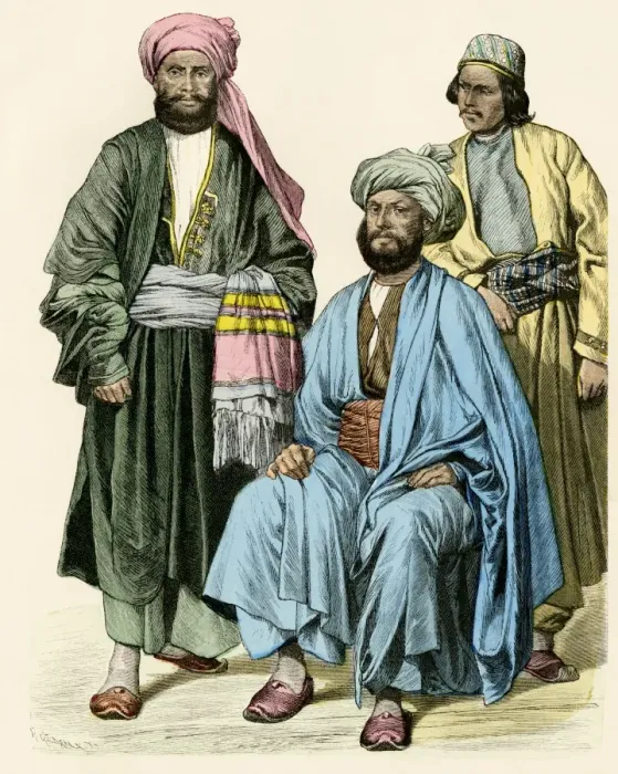 Framed Print : Afghan men, 1800s Framed Print : Afghan men, 1800s