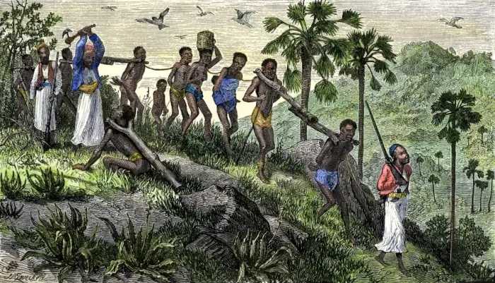 Framed Print : African slave caravan on the march Framed Print : African slave caravan on the march