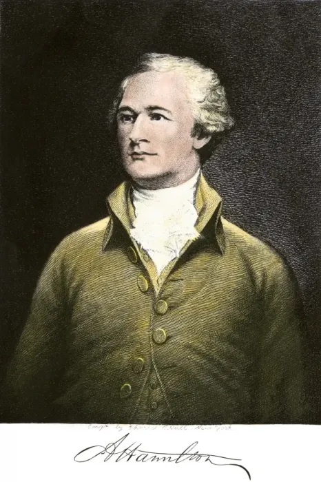 Framed Print : Alexander Hamilton, with his autograph Framed Print : Alexander Hamilton, with his autograph
