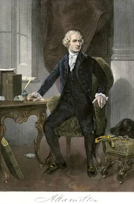 Framed Print : Alexander Hamilton at his desk Framed Print : Alexander Hamilton at his desk
