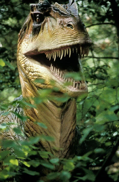 Allosaurus model. Model of Allosaurus dinosaur at the National Zoo, Washington DC.