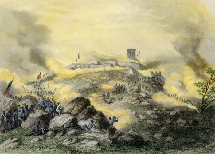Framed Print : American assault on the fortress of Chapultepec