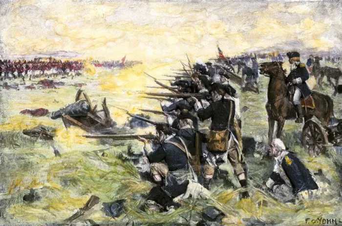 Framed Print : Americans holding their ground at the Battle of the Brandywine