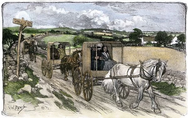 Amish carriages near Lancaster, Pennsylvania