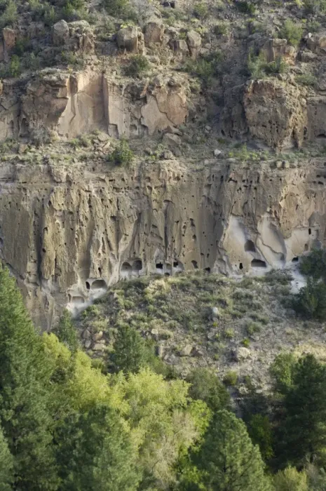 Framed Print : Anasazi / Ancestral Puebloan cliff-dwelling ruins in the Frijoles Canyon Framed Print : Anasazi / Ancestral Puebloan cliff-dwelling ruins in the Frijoles Canyon