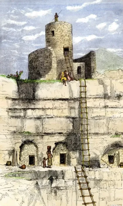 Framed Print : Anasazi / Ancestral Puebloan cliff-dwellings