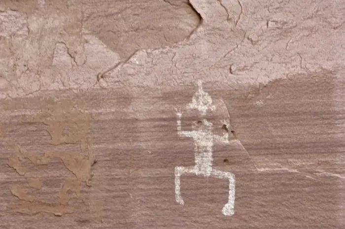 Framed Print : Anasazi / Ancestral Puebloan petroglyph of a human figure at the White House Framed Print : Anasazi / Ancestral Puebloan petroglyph of a human figure at the White House