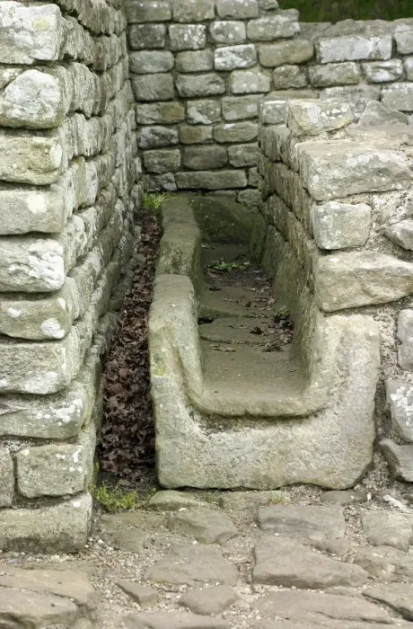 Framed Print : Ancient Roman urinal at Chesters, Northumbria, England