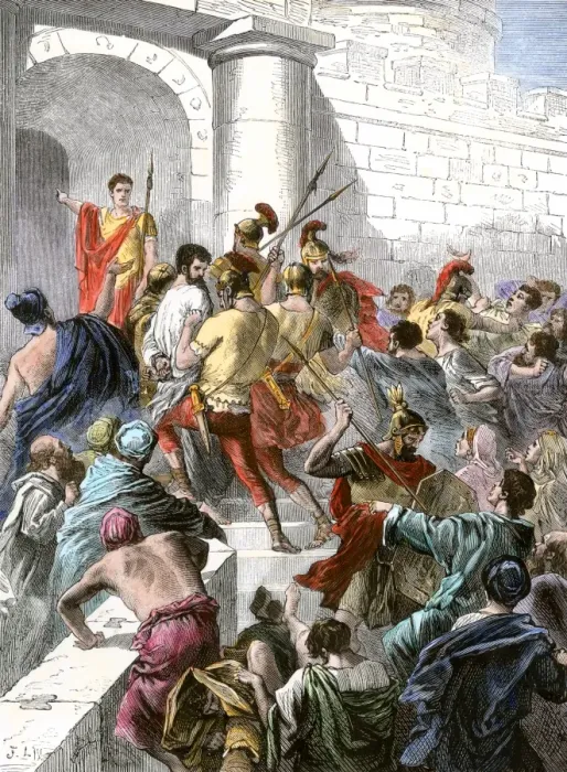 Framed Print : Apostle Paul arrested in Jerusalem and taken before the Roman authorities Framed Print : Apostle Paul arrested in Jerusalem and taken before the Roman authorities