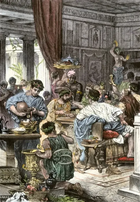 Framed Print : Banquet in ancient Rome Framed Print : Banquet in ancient Rome