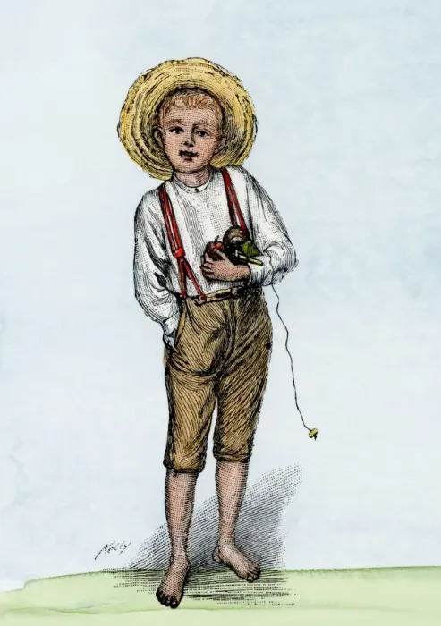 Framed Print : Barefoot boy Framed Print : Barefoot boy