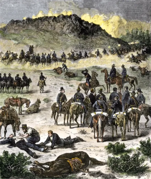 Framed Print : Battle of Birch Creek during the Nez Perce War in eastern Oregon Framed Print : Battle of Birch Creek during the Nez Perce War in eastern Oregon