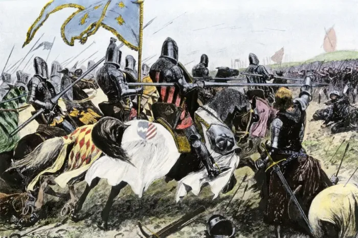 Framed Print : Battle of Crecy, Hundred Years War Framed Print : Battle of Crecy, Hundred Years War