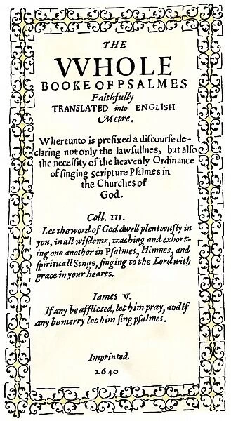 Bay Psalm Book, 1640