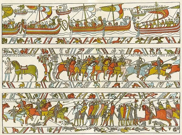 Bayeaux Tapestry portraying the Norman Conquest
