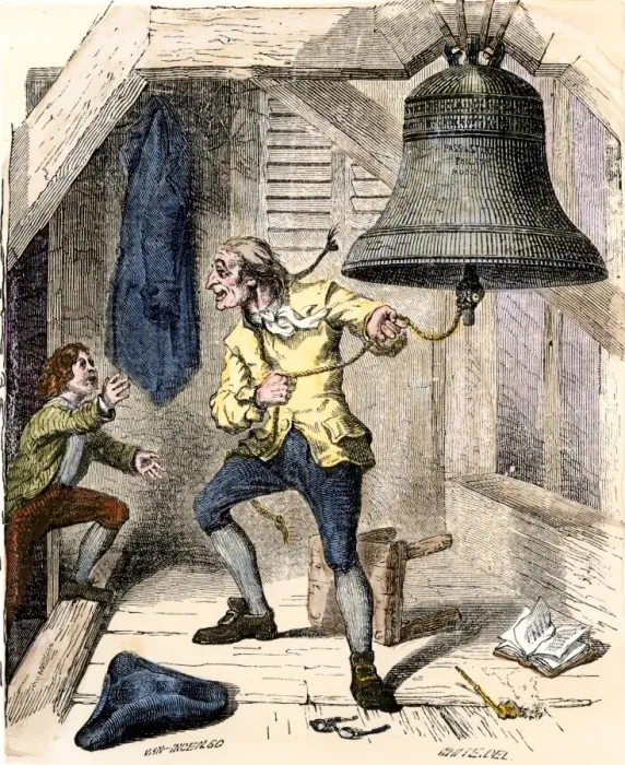 Framed Print : Bellman told to ring the Liberty Bell to announce the Declaration of Framed Print : Bellman told to ring the Liberty Bell to announce the Declaration of