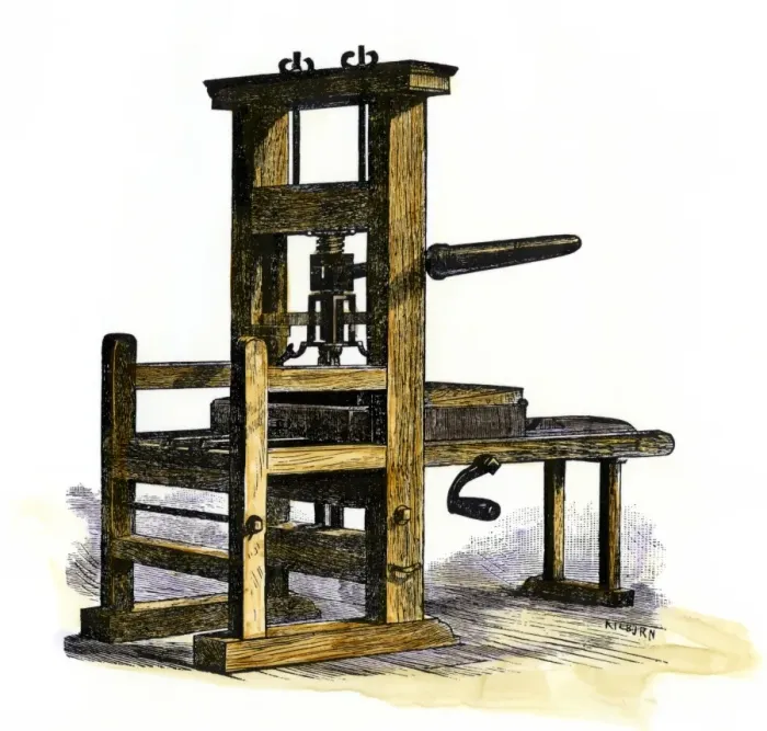 Framed Print : Benjamin Franklins Ramage printing press Framed Print : Benjamin Franklins Ramage printing press