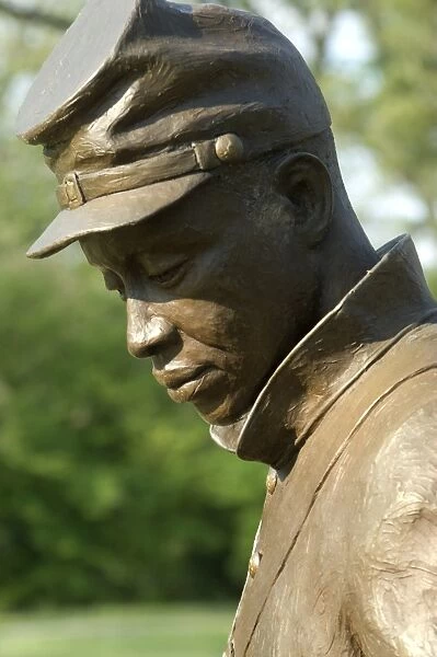 Black soldier statue, Contraband Camp historic site, Corinth MS