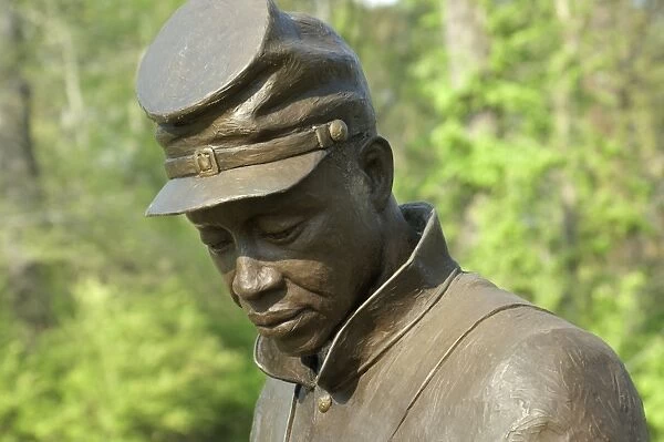 Black soldier statue, Contraband Camp historic site, Corinth MS