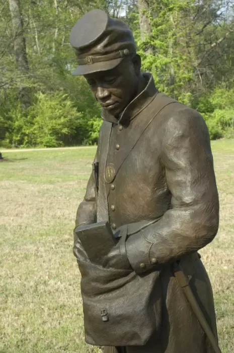 Framed Print : Black soldier statue, Contraband Camp historic site, Corinth MS Framed Print : Black soldier statue, Contraband Camp historic site, Corinth MS