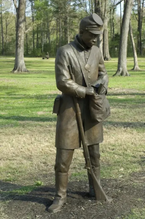 Framed Print : Black soldier statue, Contraband Camp historic site, Corinth MS Framed Print : Black soldier statue, Contraband Camp historic site, Corinth MS