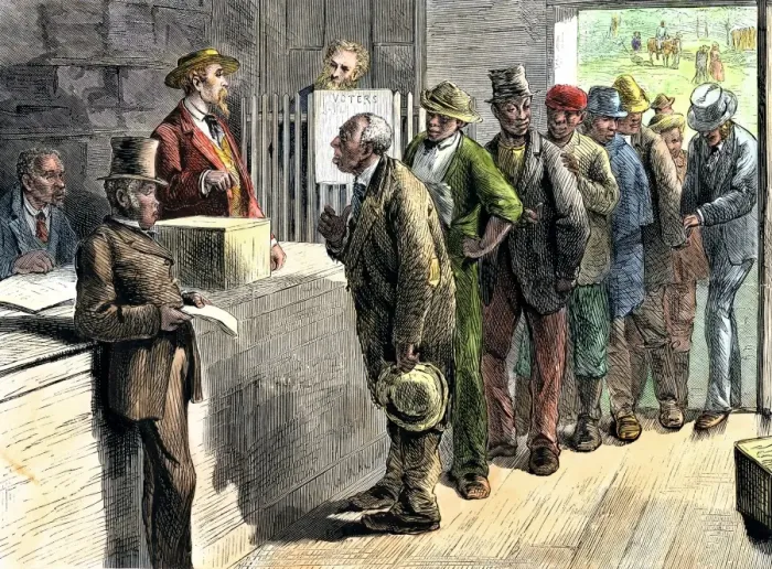 Framed Print : Black voters in Richmond, Virginia, 1871