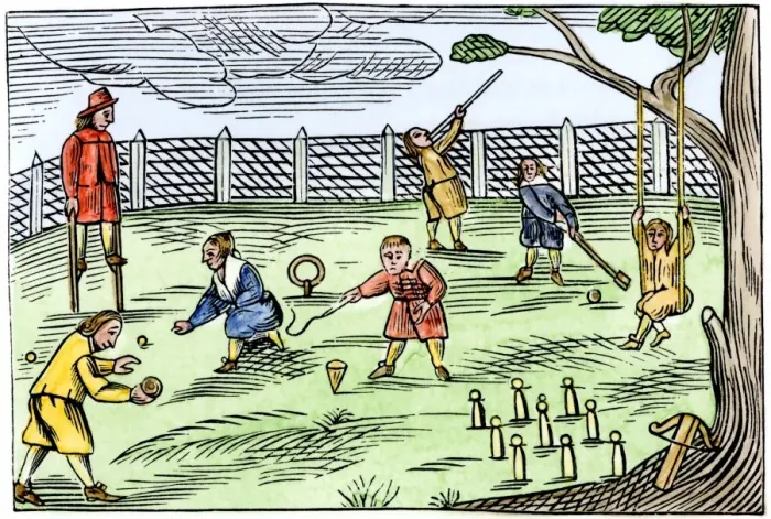 Framed Print : Boys playing sports, including bowling Framed Print : Boys playing sports, including bowling