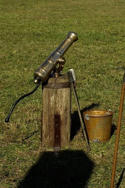 Brass swivel gun, often used as naval artillery, 1700s