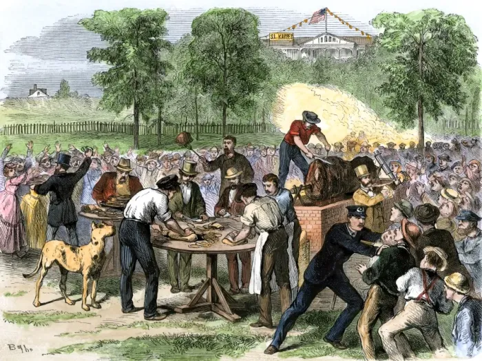 Framed Print : Brennan Society picnic, New York City, 1800s