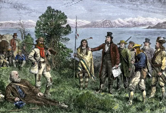 Framed Print : Brigham Young at the Great Salt Lake, Utah, 1840s