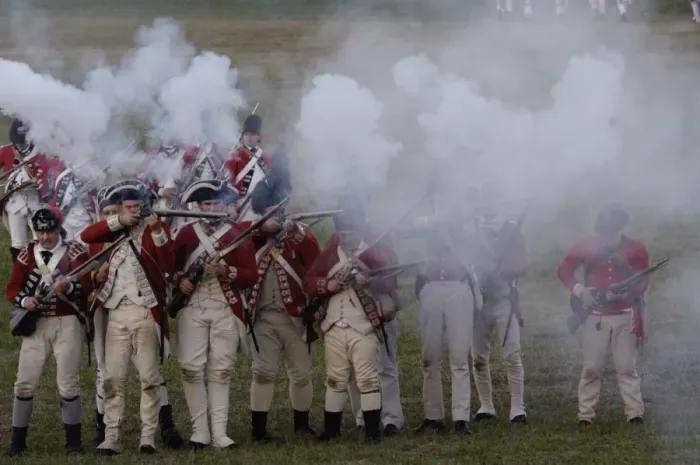 Framed Print : British sortie against a redoubt reenactment at Yorktown Battlefield Framed Print : British sortie against a redoubt reenactment at Yorktown Battlefield