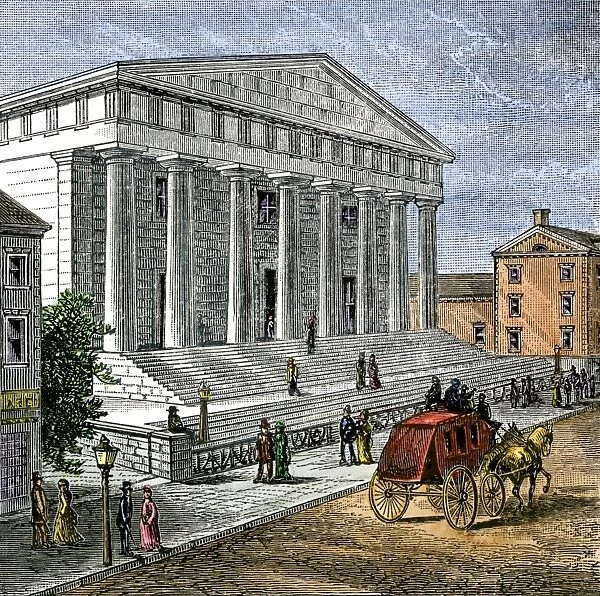 BUSN2A-00235. The United States Bank in Philadelphia, circa 1830.
