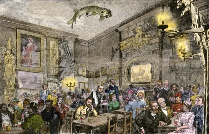 Framed Print : Cabaret du Chat Noir, Paris, circa 1890