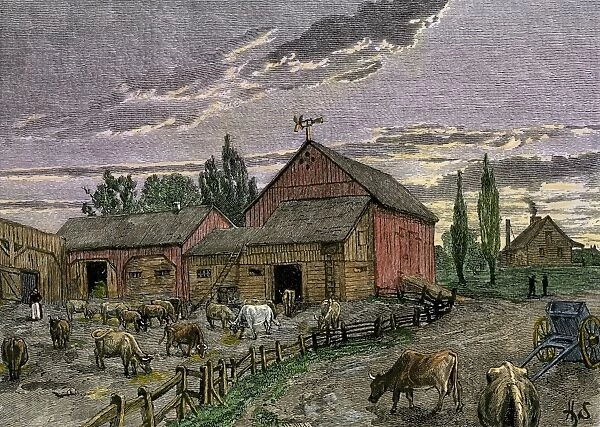 Canadian farm on the frontier, 1800s