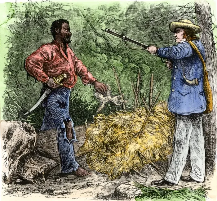 Framed Print : Capture of Nat Turner, leader of slave revolt in 1831 Framed Print : Capture of Nat Turner, leader of slave revolt in 1831
