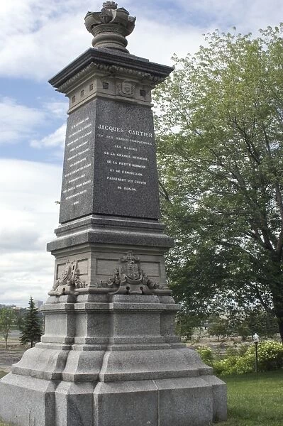 Cartier monument on the St Lawrence, Quebec