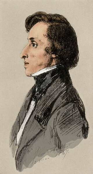Chopin profile. Frederic Chopin in 1847.