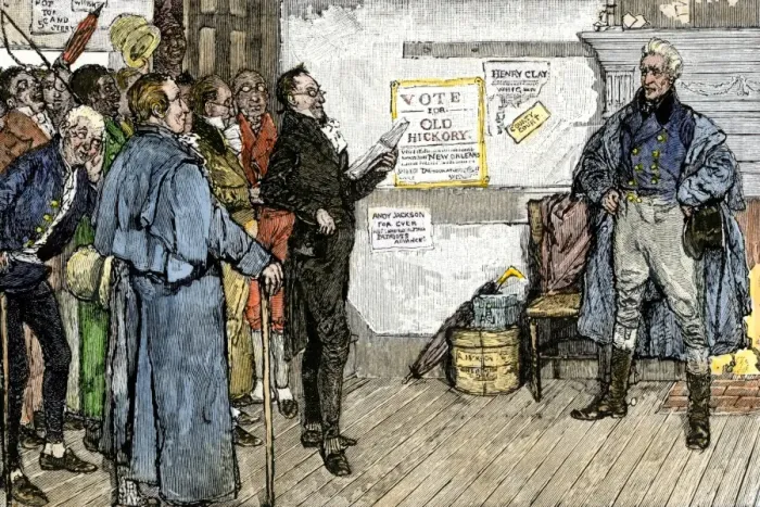 Framed Print : Citizen addressing Old Hickory during Andrew Jacksons Presidential
