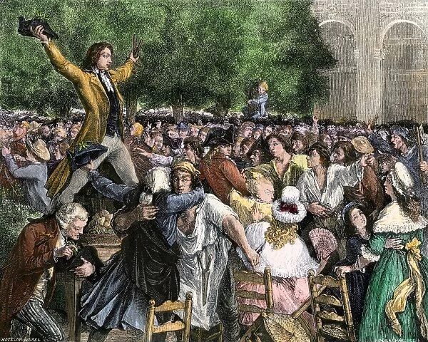 Citizens in control of the royal palace, French Revolution