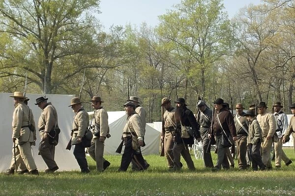 Civil War reenactor soldiers