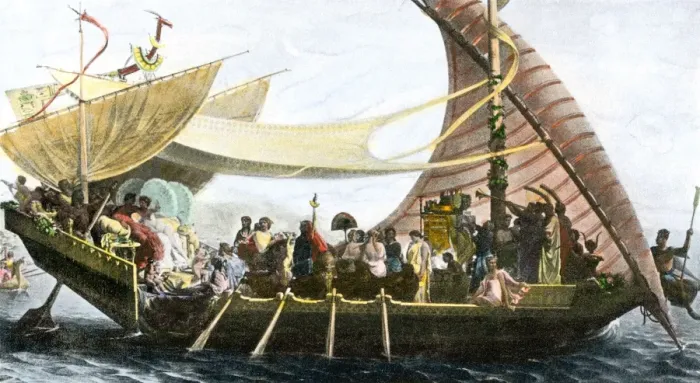 Framed Print : Cleopatras barge on the Nile Framed Print : Cleopatras barge on the Nile