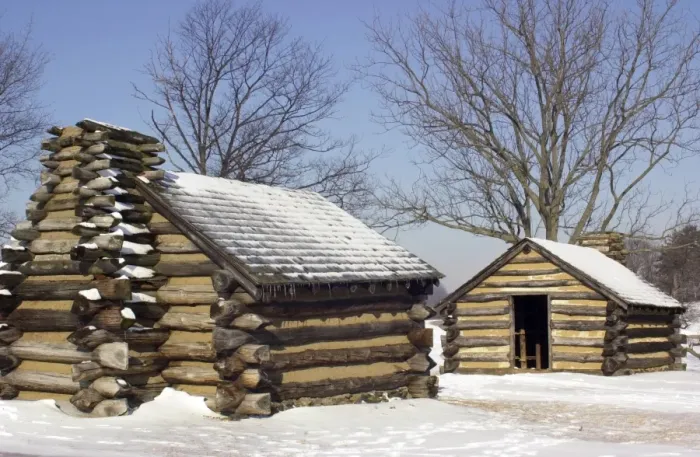 Framed Print : Continental Army soldiers cabins reconstructed at Valley Forge winter camp Framed Print : Continental Army soldiers cabins reconstructed at Valley Forge winter camp