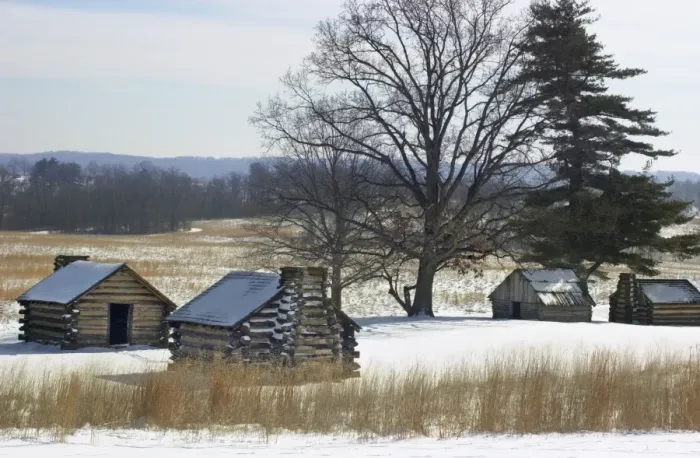 Framed Print : Continental soldiers cabins reconstructed at the Valley Forge winter camp Framed Print : Continental soldiers cabins reconstructed at the Valley Forge winter camp