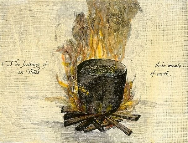Cookpot of Virginia natives, 1500s