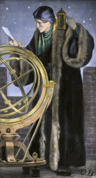 Framed Print : Copernicus studying the night sky Framed Print : Copernicus studying the night sky