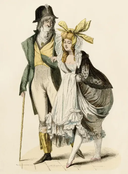 Framed Print : Couple during the French Revolution Framed Print : Couple during the French Revolution