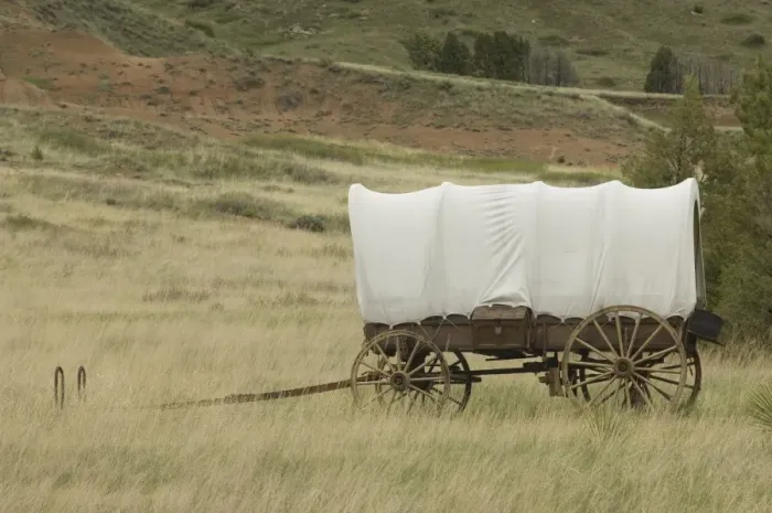 Framed Print : Covered wagon on the Oregon Trail Framed Print : Covered wagon on the Oregon Trail