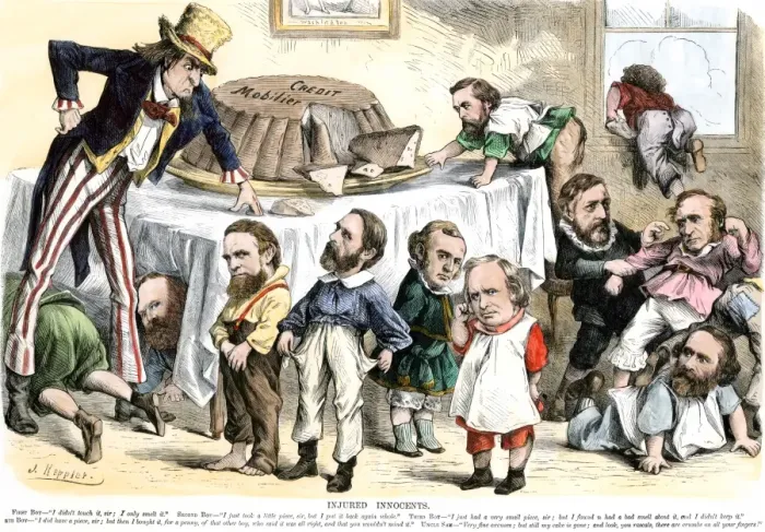 Framed Print : Credit Mobilier cartoon during the Grant Administration, 1873 Framed Print : Credit Mobilier cartoon during the Grant Administration, 1873