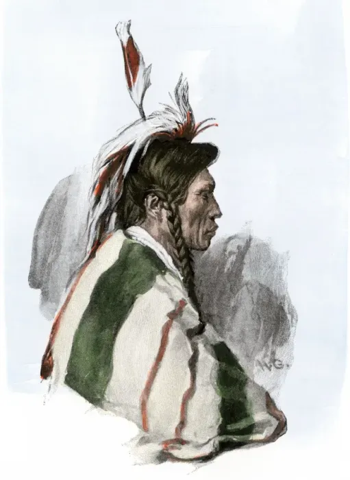 Framed Print : Cree Indian of the Minnesota - Canada borderlands Framed Print : Cree Indian of the Minnesota - Canada borderlands